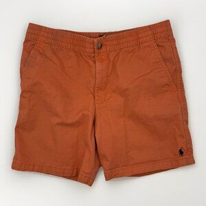 Polo Ralph Lauren Shorts Boy's Size 16 Orange Preppy 100% Cotton 5” Inseam